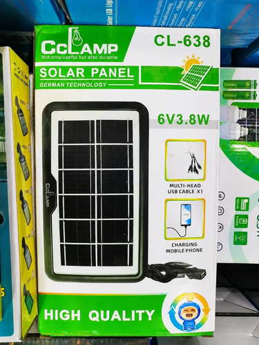 پنل خورشیدی شارژی مدل CL‑638 با خروجی 6 ولت و 3.8 وات